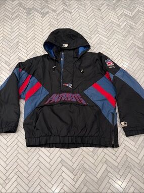 Vintage 90s STARTER New England Patriots NFL Pro Line Pullover Jacket XL